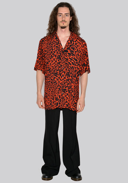 LU'U DAN MT018_LES PSYCHEDELIC LEOPARD PRINT PAJAMA SHIRT SS23 | DOSHABURI Online Shop