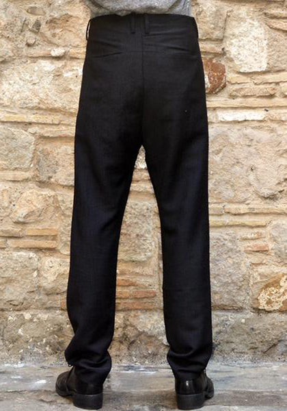 LUMEN ET UMBRA MENS WOOL TROUSERS BLACK 50% Off-Sale Doshaburi Online