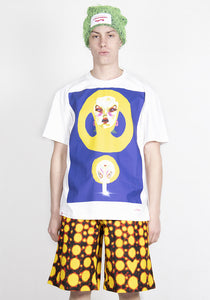 CHARLES JEFFREY LOVERBOY CJLSS21AT ARTWORK T-SHIRT WHITE BLUE PLALLAL | DOSHABURI Online Shop