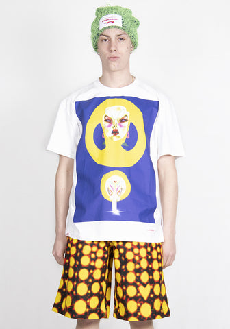 CHARLES JEFFREY LOVERBOY CJLSS21AT ARTWORK T-SHIRT WHITE BLUE PLALLAL | DOSHABURI Online Shop