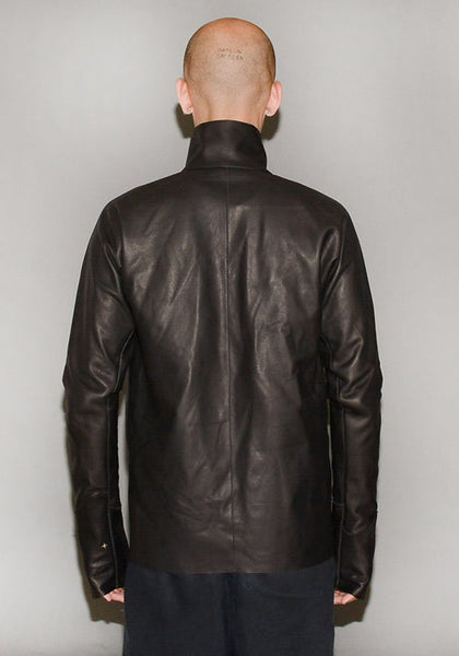 m.a+ by Maurizio Amadei ZIPPED TALL COLLAR SHIRT BLACK-DOSHABURI Shop