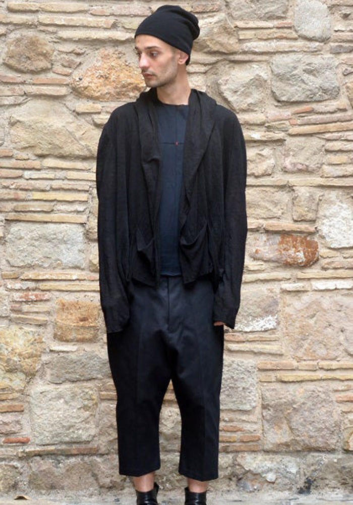 m.a+ by Maurizio Amadei 通販 HOODED OPEN FRONT CARDIGAN BLACK