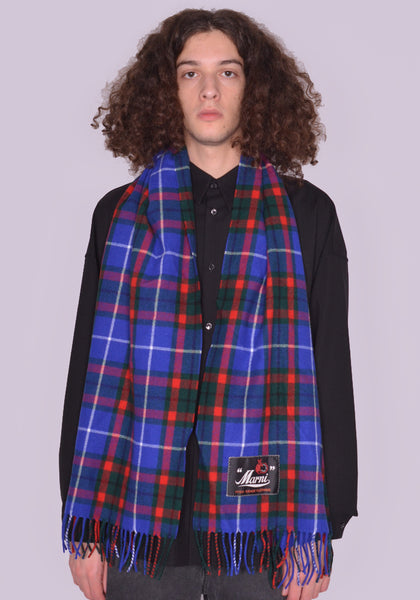 MARNI SCZC0040Y0 SCARF SCIARPA UOMO MAZARINE BLUE FW22 | DOSHABURI Online Shop