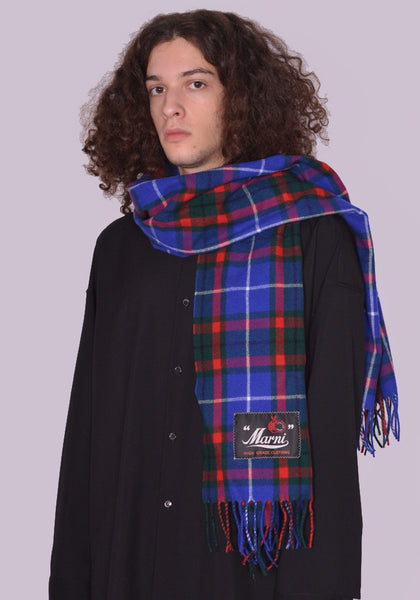 MARNI SCZC0040Y0 SCARF SCIARPA UOMO MAZARINE BLUE FW22 | DOSHABURI Online Shop