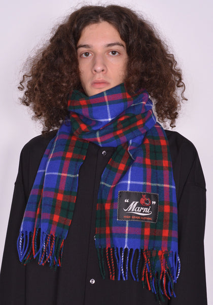 MARNI SCZC0040Y0 SCARF SCIARPA UOMO MAZARINE BLUE FW22 | DOSHABURI Online Shop