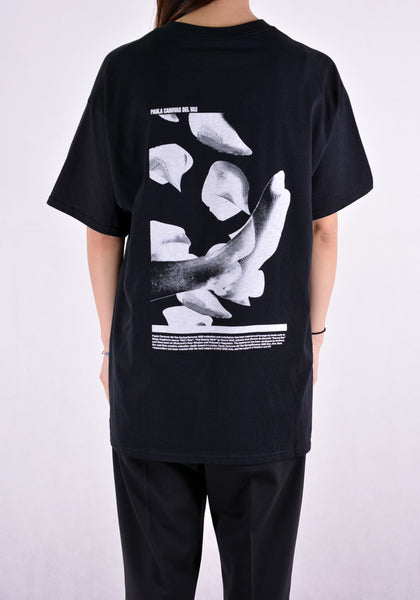 PAULA CANOVAS DEL VAS AT004 SHORT SLEEVE PRINTED T-SHIRT BLACK - DOSHABURI Shop