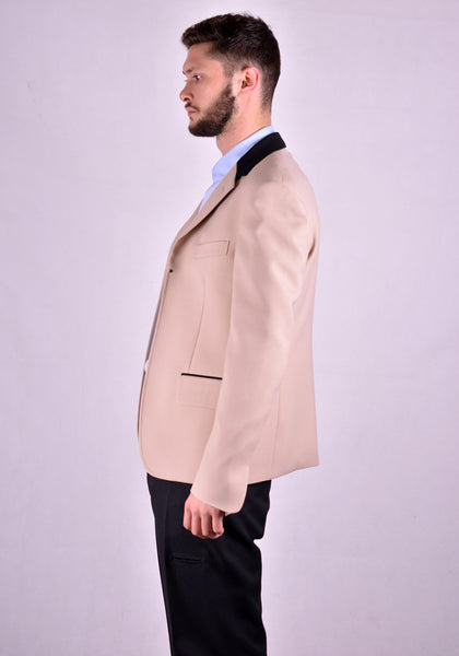 RANDOM IDENTITIES T-07A BUTTONLESS BLAZER BEIGE 2021SS | DOSHABURI Online Shop