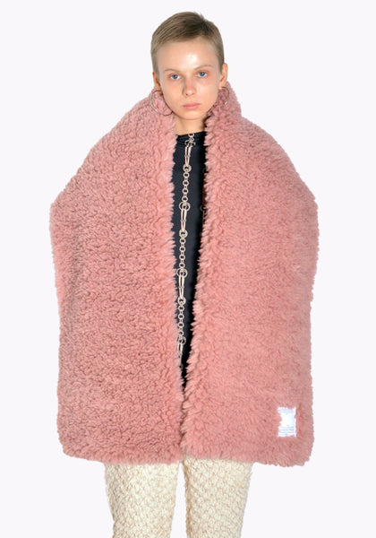 ROKH RA5CA02 JP FAUX FUR SCARF PINK FW22 | DOSHABURI Online Shop