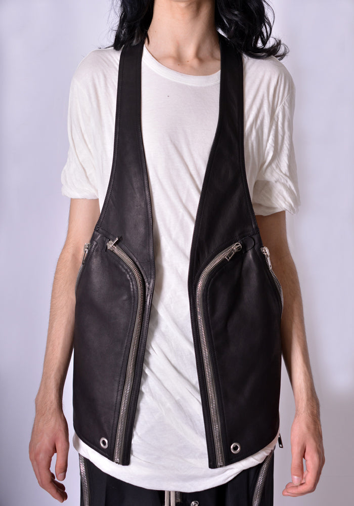 RICK OWENS リックオウエンス通販 レザーベスト BAUHAUS LEATHER VEST