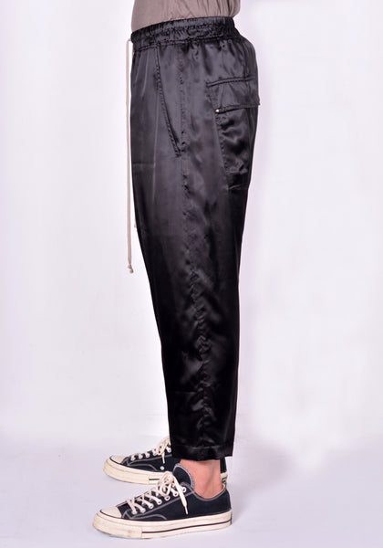 RICK OWENS RU02A5381 O DRAWSTRING CROPPED PANTS BLACK FW21 | DOSHABURI Online Shop