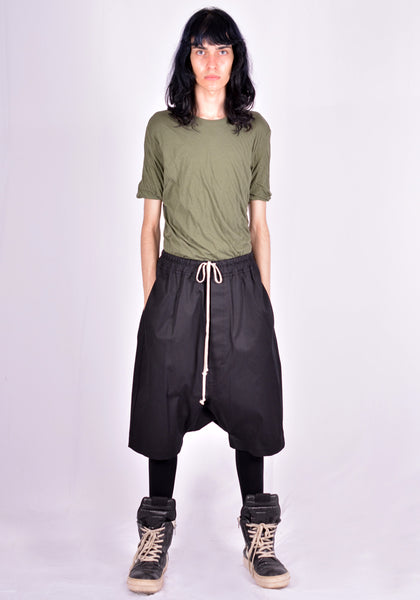 RICK OWENS RU02A5384 TE 09 RICK'S PODS SHORTS BLACK | DOSHABURI Online Shop