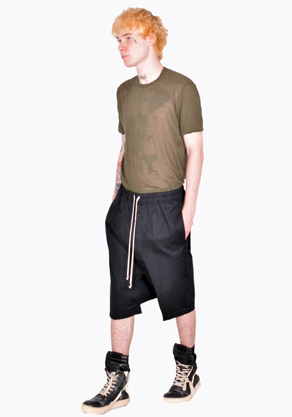 RICK OWENS RICK'S PODS SHORTS COTTON BLEND BLACK FW22 | DOSHABURI oneline shop