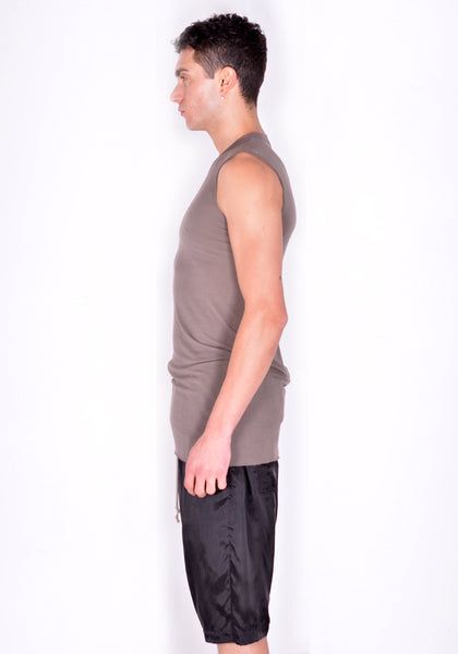 RICK OWENS RU01B1151 JS BASIC SLEEVELESS T-SHIRT DUST SS22 | DOSHABURI Online Shop