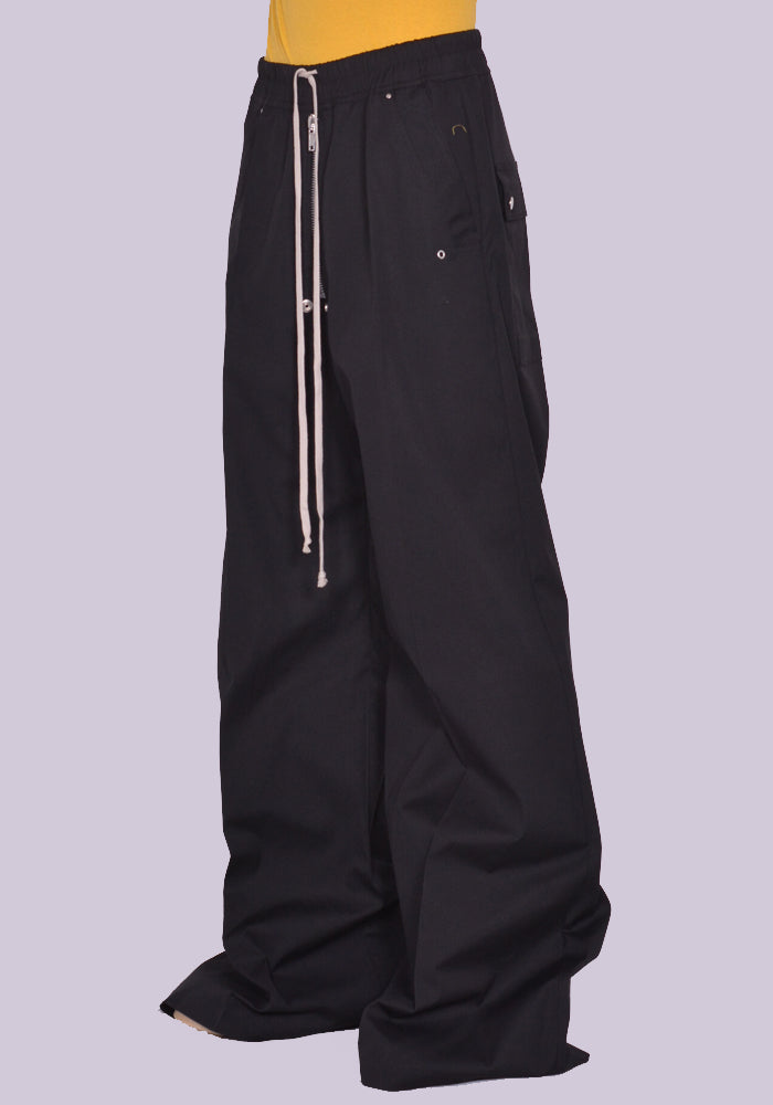 RICK OWENS MEN RU01C4366 TE BELA WIDE PANTS BLACK