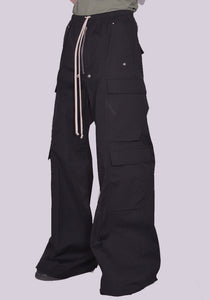 RICK OWENS CARGO BELAS WIDE PANTS BLACK SS23 | DOSHABURI Online Shop