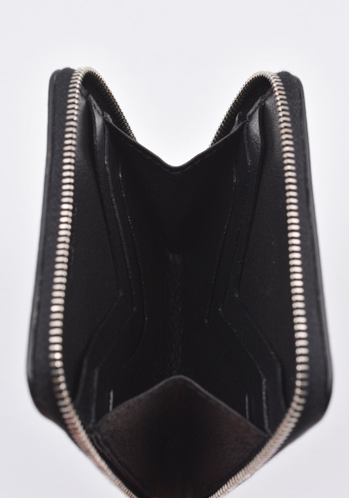 RICK OWENS RA01C0216 ZIPPED WALLET BLACK SS23 | DOSHABURI Online