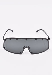 RICK OWENS MEN RG0000001 GBLKB SHIELDING SUNGLASSES BLACK SS23 | DOSHABURI Online Shop