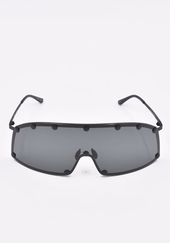 RICK OWENS MEN RG0000001 GBLKB SHIELDING SUNGLASSES BLACK SS23 | DOSHABURI Online Shop