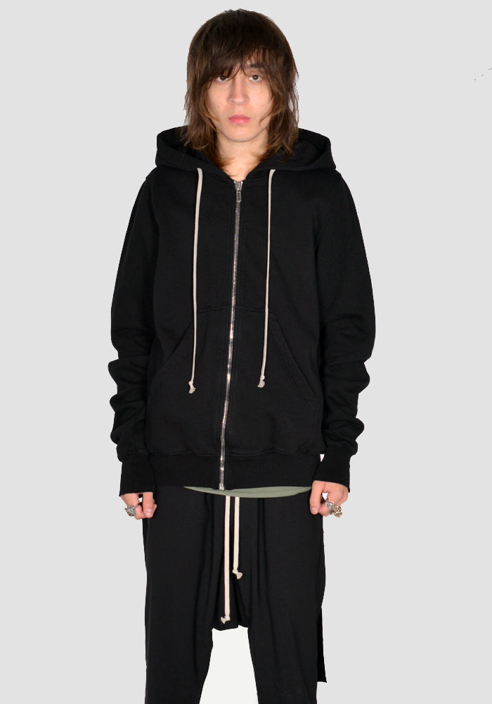 RICK OWENS DRKSHDW DU01C6276 F 09 JASON ZIP SWEAT HOODIE BLACK