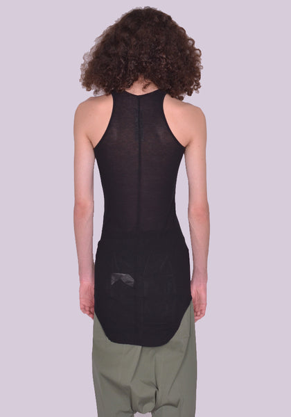 RICK OWENS MEN RU01C4150 RC 09 BASIC TANKTOP BLACK SS23 | DOSHABURI Online Shop