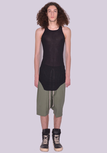 RICK OWENS MEN RU01C4150 RC 09 BASIC TANKTOP BLACK SS23 | DOSHABURI Online Shop