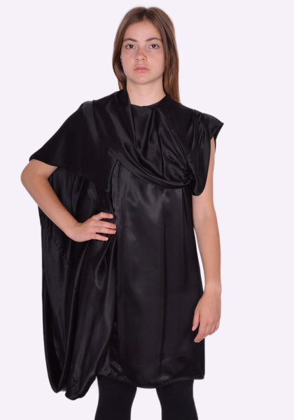 RICK OWENS RP02B6141 O 09 CORNETTO TUNIC DRESS BLACK FW22 | DOSHABURI Online Shop