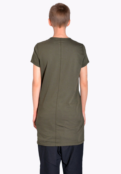 RICK OWENS RP02B6203 JA 15 LEVEL T-SHIRT GREEN FW22 | DOSHABURI Online Shop