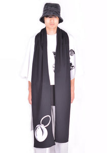 STEFAN COOKE SCAW21SC2 JERSEY SCARF WITH BELL PRINT BLACK FW21 | DOSHABURI Online Shop