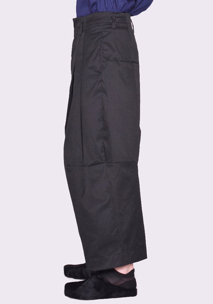 SHINYA KOZUKA 2203SK02 MINT CONDITION BAGGY PANTS BLACK SS23 | DOSHABURI Online Shop