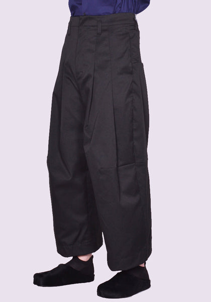 SHINYA KOZUKA 2203SK02 MINT CONDITION BAGGY PANTS BLACK SS23 | DOSHABURI Online Shop