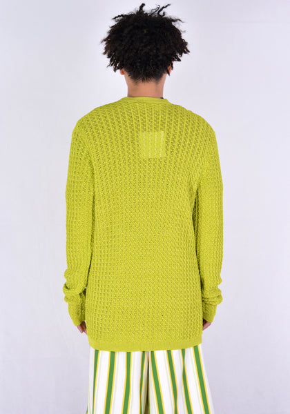 SUNNEI S01 KNIT CARDIGAN LIGHT GREEN - DOSHABURI Shop