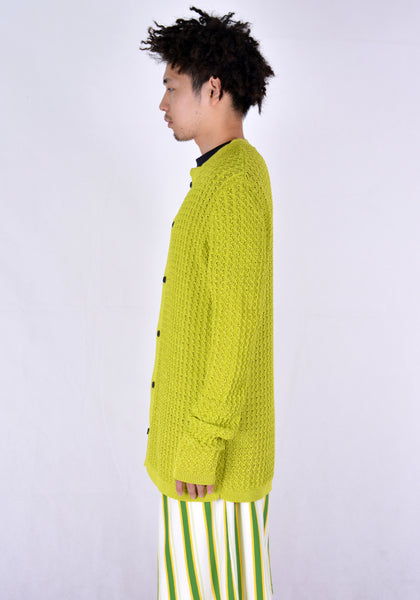 SUNNEI S01 KNIT CARDIGAN LIGHT GREEN - DOSHABURI Shop