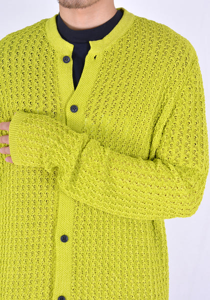 SUNNEI S01 KNIT CARDIGAN LIGHT GREEN - DOSHABURI Shop