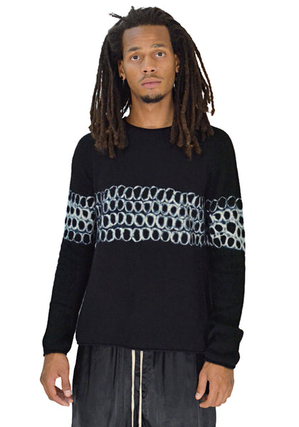 SUZUSAN 3028K-031 UNISEX SEAMLESS CASHMERE KNIT SWEATER BLACK - DOSHABURI Shop