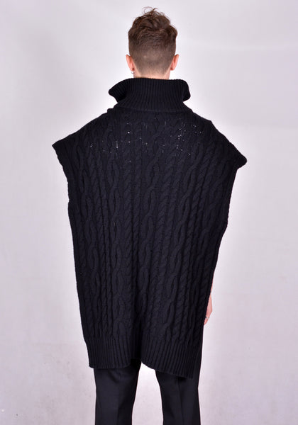 TELFAR K-05-BK WRAP SWEATER BLACK FW20 | DOSHABURI Online Shop