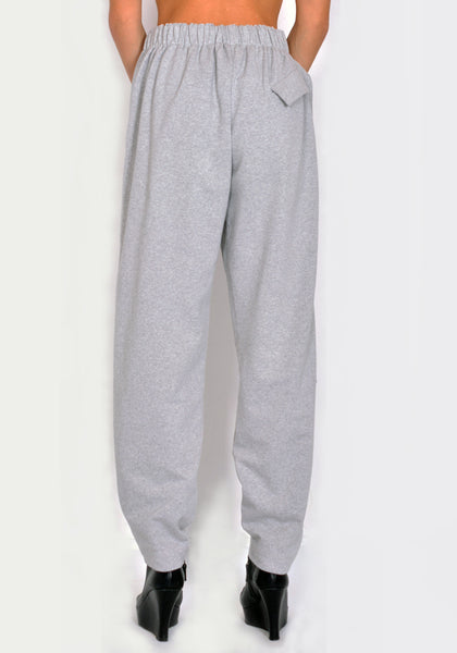 VEJAS MAKSIMAS 2078 BELTED SWEAT JERSEY PANTS GREY MELANGE FW21 | DOSHABURI Online Shop