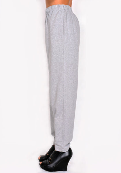 VEJAS MAKSIMAS 2078 BELTED SWEAT JERSEY PANTS GREY MELANGE FW21 | DOSHABURI Online Shop