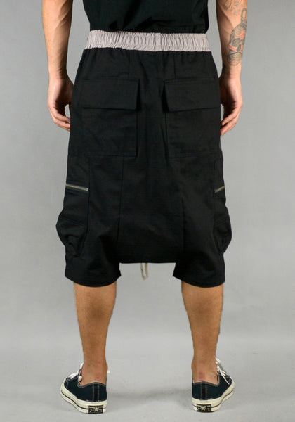 YUIKI SHIMOJI UNISEX CARGO SHORTS BLACK/GREY - DOSHABURI Shop