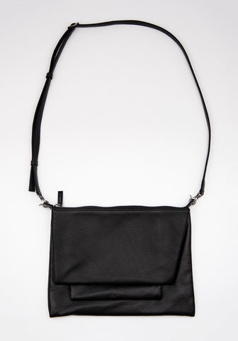 YOHJI YAMAMOTO DISCORD DA-I96-790 TRIPLE CLUTCH SHOULDER BAG BLACK | DOSHABURI Online Shop